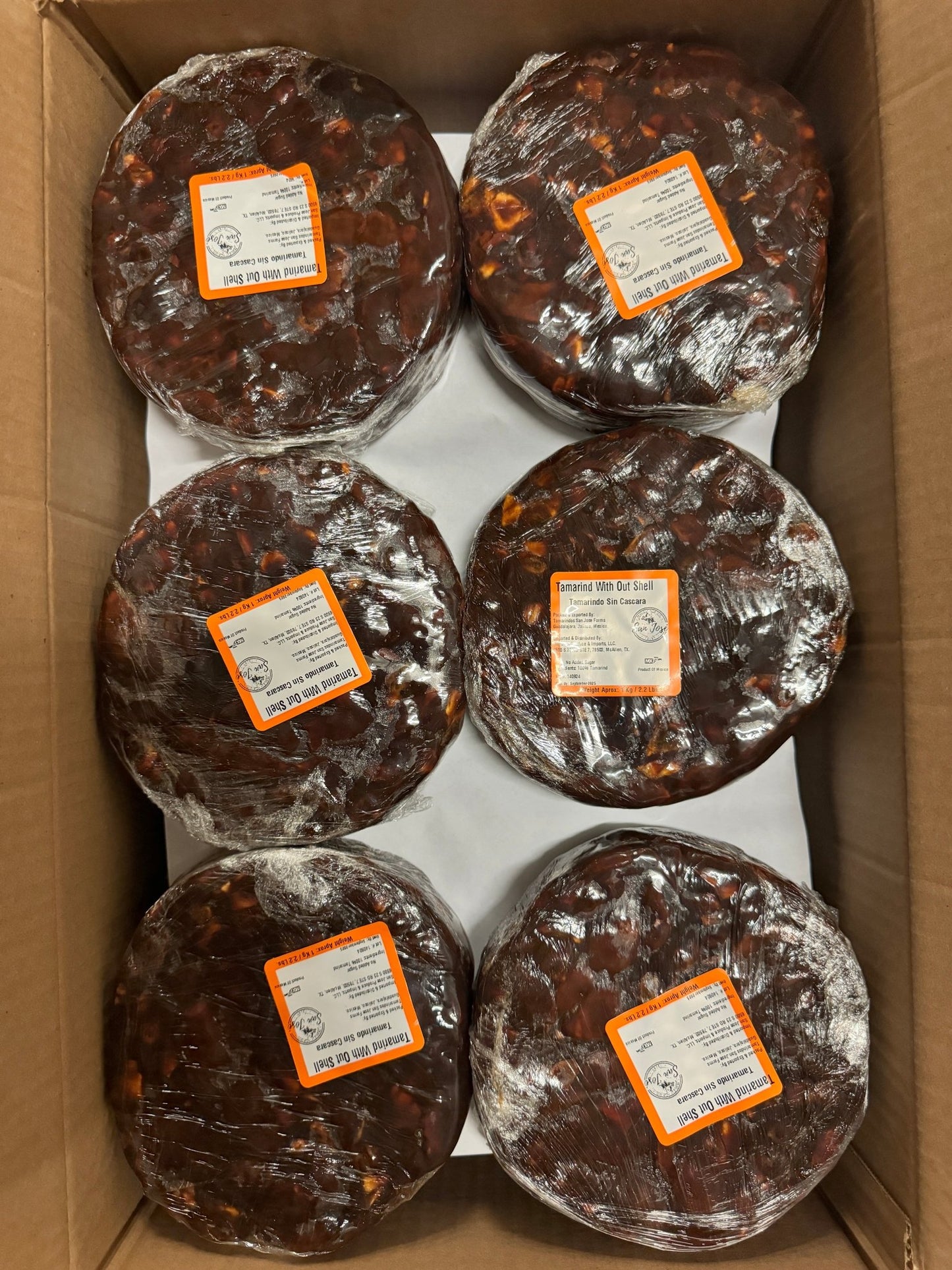 Peeled mexican Tamarind Bulk Box - SAN JOSE PRODUCE & IMPORTS LLC